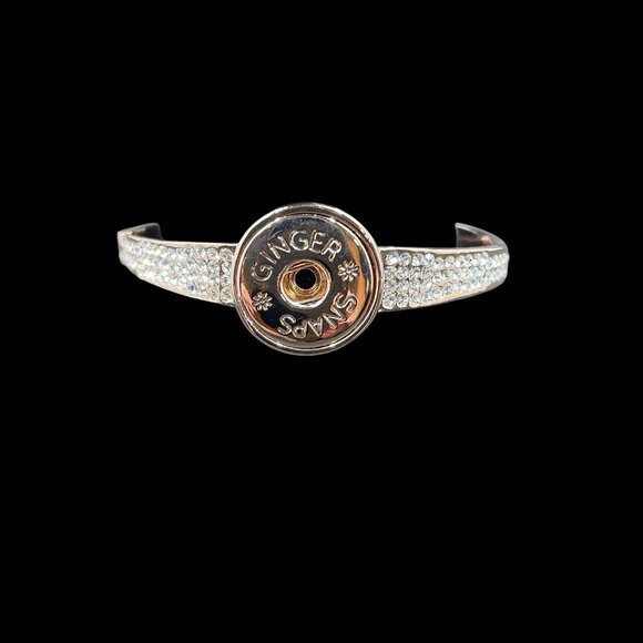 Ginger Snaps Rose Gold Crystal Bracelet Snap Jewelry Coquette Glam Statement - Picture 2 of 8